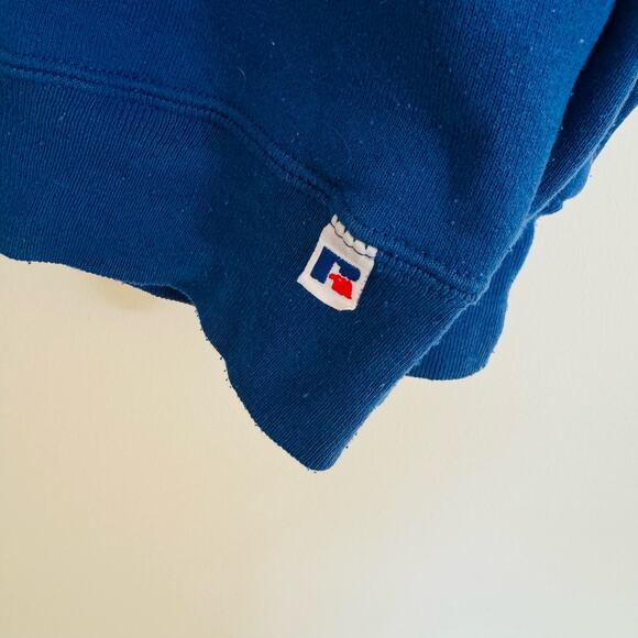 Russell Athletic VTG 90s New York Mets Blue Orange Amazin Crewneck Sweatshirt L - Picture 5 of 7